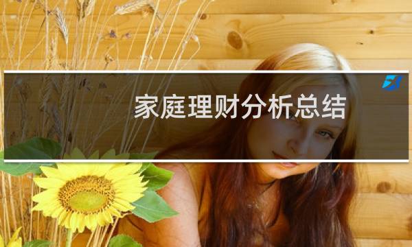 家庭理财分析总结