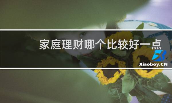 家庭理财哪个比较好一点
