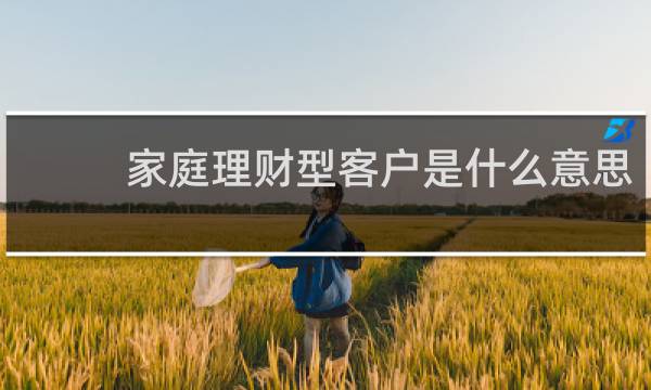 家庭理财型客户是什么意思