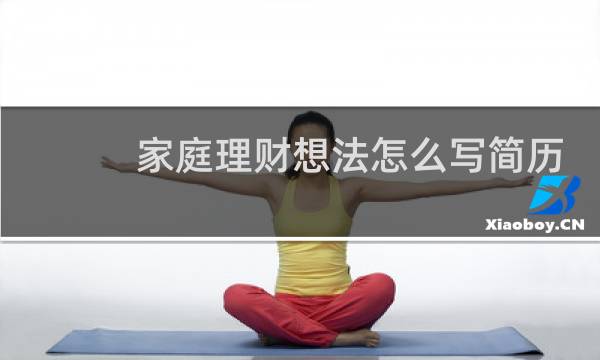 家庭理财想法怎么写简历
