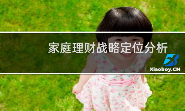 家庭理财战略定位分析