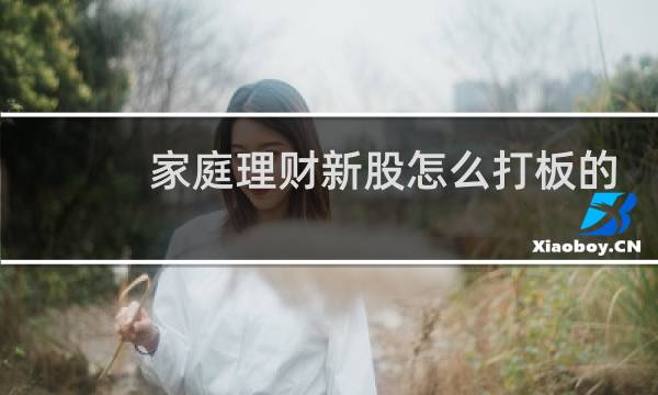 家庭理财新股怎么打板的