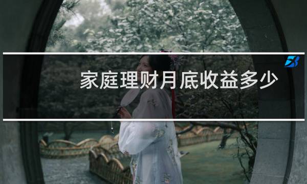 家庭理财月底收益多少