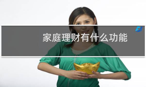 家庭理财有什么功能