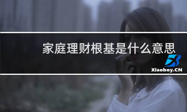 家庭理财根基是什么意思