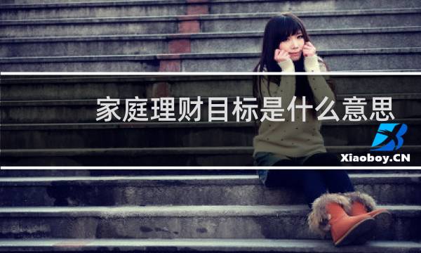 家庭理财目标是什么意思