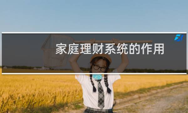 家庭理财系统的作用