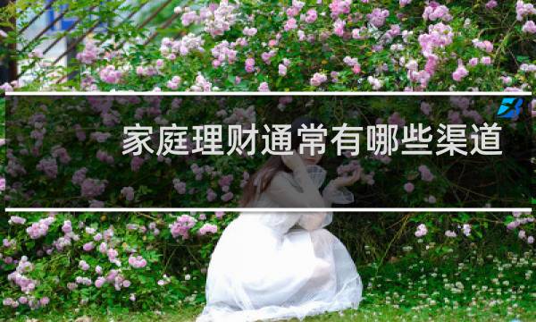 家庭理财通常有哪些渠道