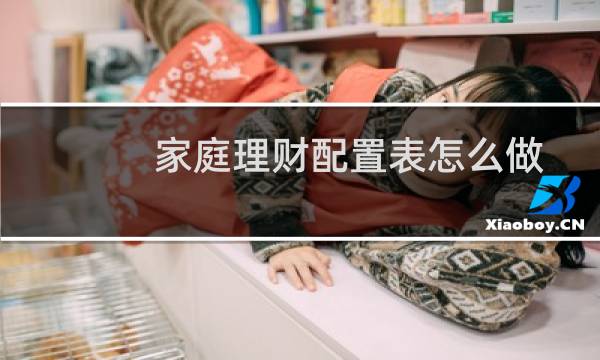 家庭理财配置表怎么做