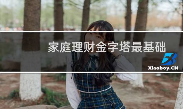 家庭理财金字塔最基础