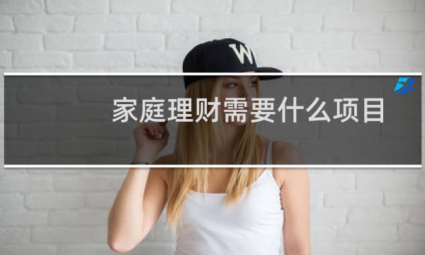 家庭理财需要什么项目
