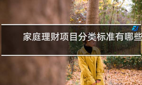 家庭理财项目分类标准有哪些