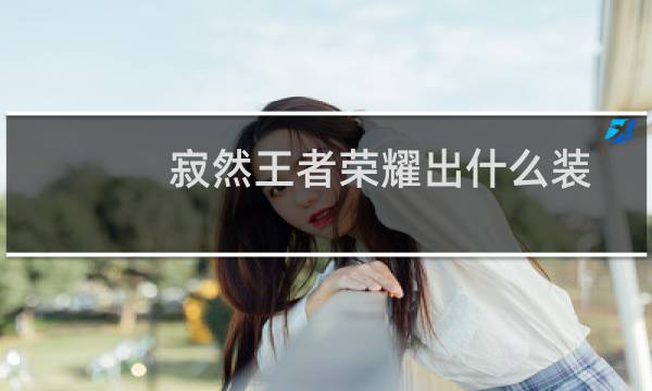 寂然王者荣耀出什么装