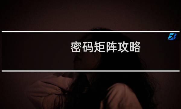 密码矩阵攻略