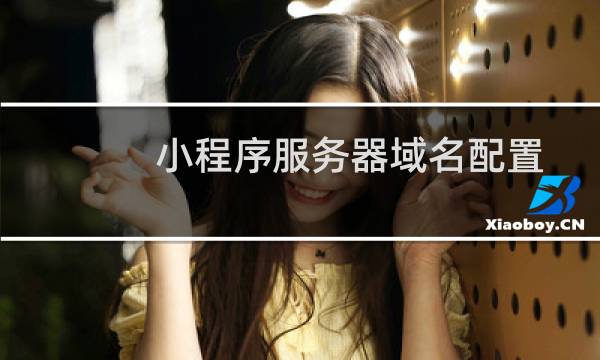 小程序服务器域名配置