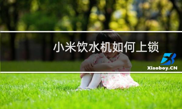 小米饮水机如何上锁