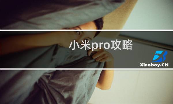 小米pro攻略