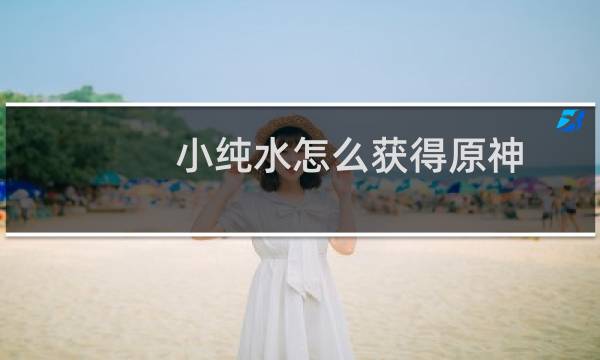 小纯水怎么获得原神