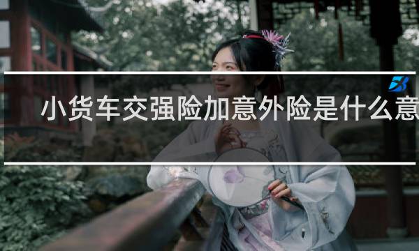 小货车交强险加意外险是什么意思