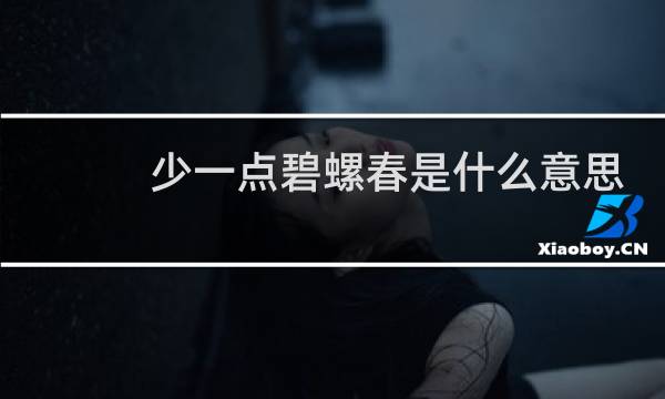 少一点碧螺春是什么意思