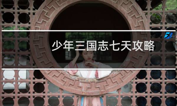 少年三国志七天攻略