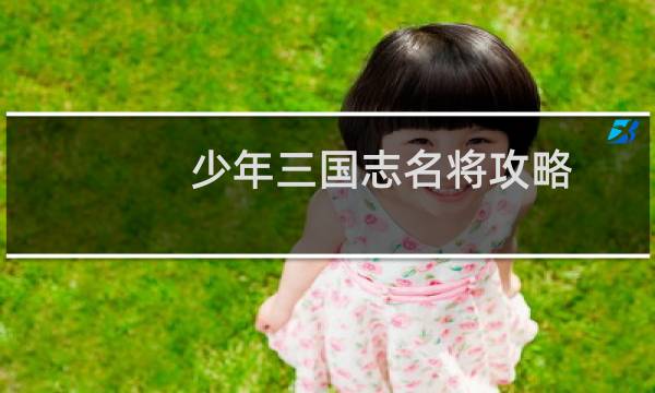 少年三国志名将攻略
