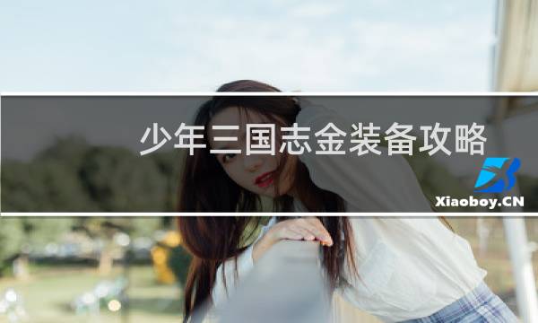 少年三国志金装备攻略