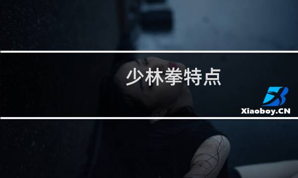 少林拳特点