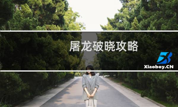 屠龙破晓攻略