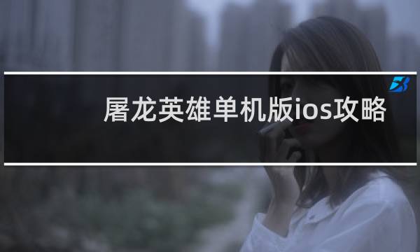 屠龙英雄单机版ios攻略
