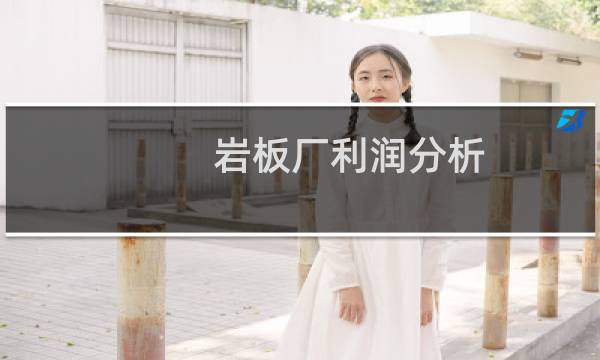 岩板厂利润分析