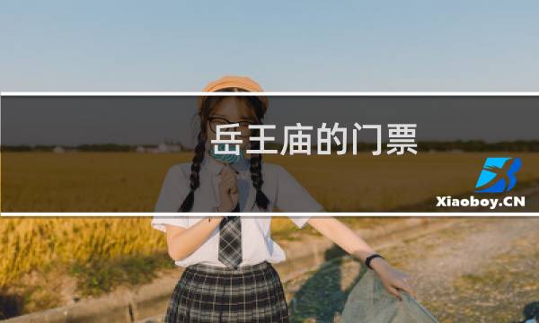 岳王廟的門票