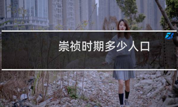 崇祯时期多少人口