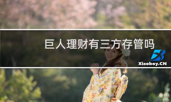 巨人理财有三方存管吗