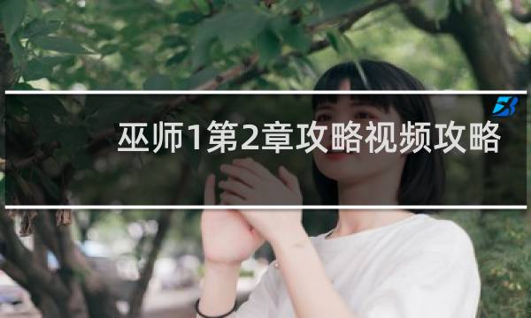 巫师1第2章攻略视频攻略