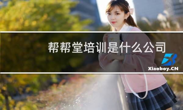 帮帮堂培训是什么公司
