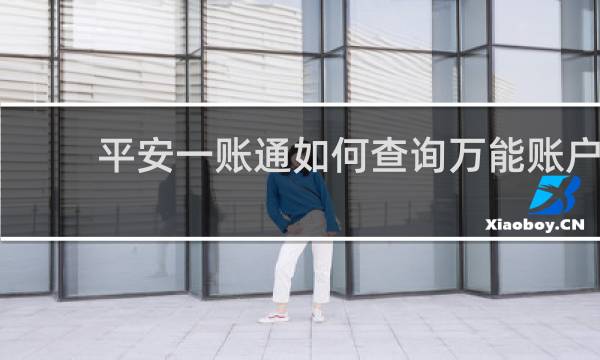 平安一账通如何查询万能账户