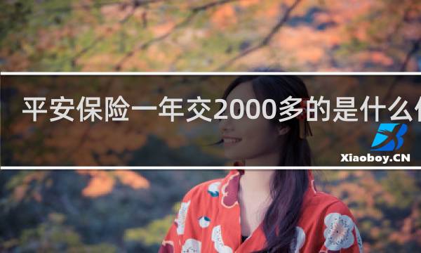 平安保险一年交2000多的是什么保险