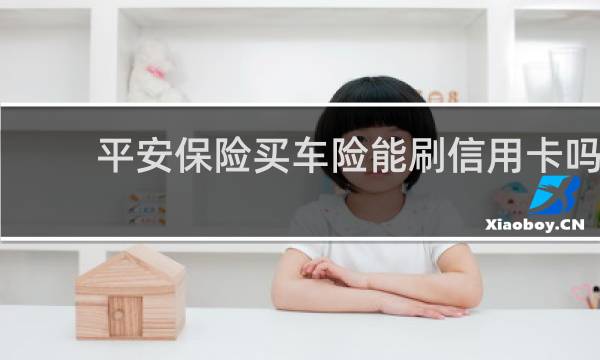 平安保险买车险能刷信用卡吗