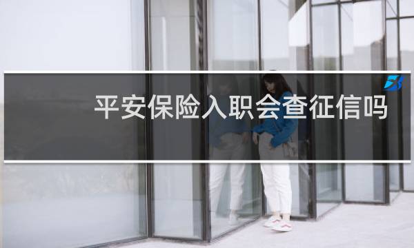 平安保险入职会查征信吗