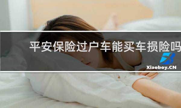 平安保险过户车能买车损险吗