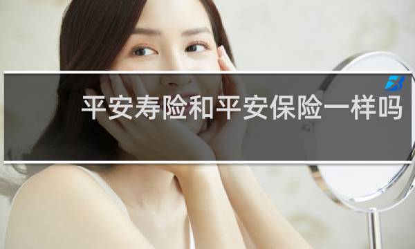 平安寿险和平安保险一样吗
