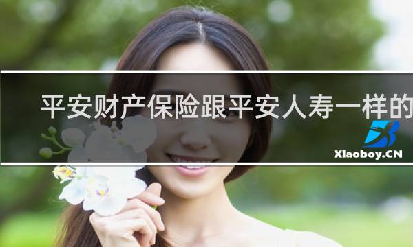 平安财产保险跟平安人寿一样的吗