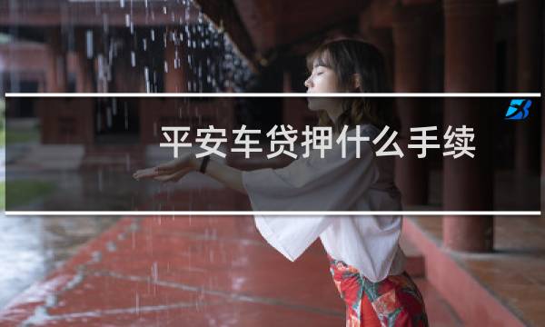 平安车贷押什么手续