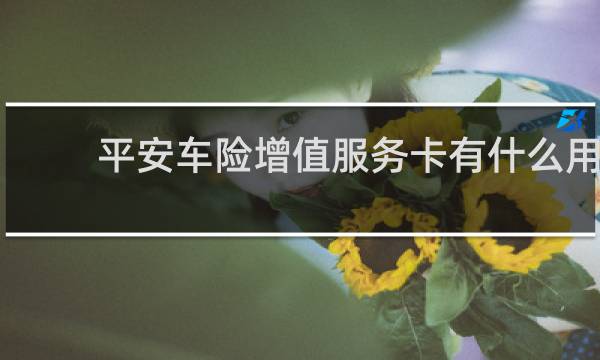 平安车险增值服务卡有什么用