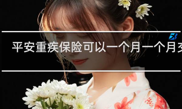平安重疾保险可以一个月一个月交吗