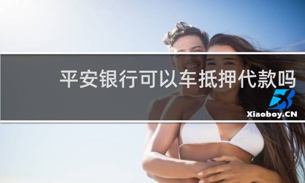 平安银行可以车抵押代款吗