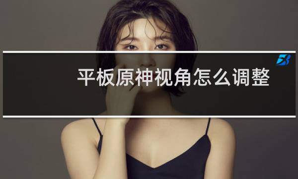 平板原神视角怎么调整
