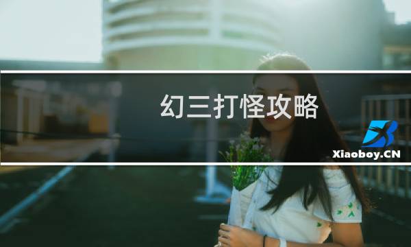 幻三打怪攻略