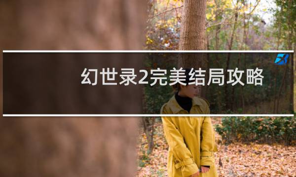 幻世录2完美结局攻略